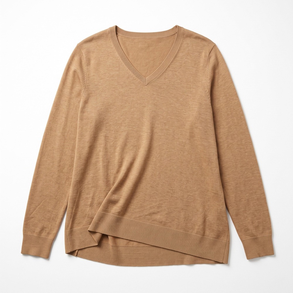 Amazon Essentials XXL Camel V-Neck Sweater Womens Casual Cozy Pullover